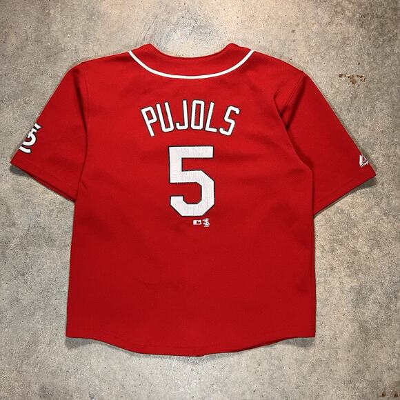 St. Louis Cardinals Albert Pujols Jersey Red Mesh Youth XL/S - Picture 2 of 8